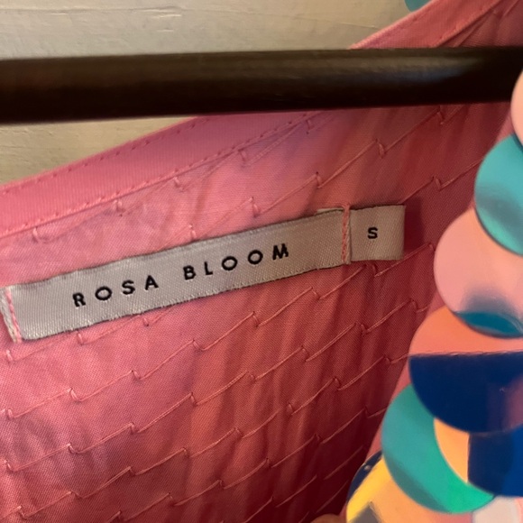 Mella sequin cape Playsuit sapphire size small Rosa bloom - Picture 2 of 3